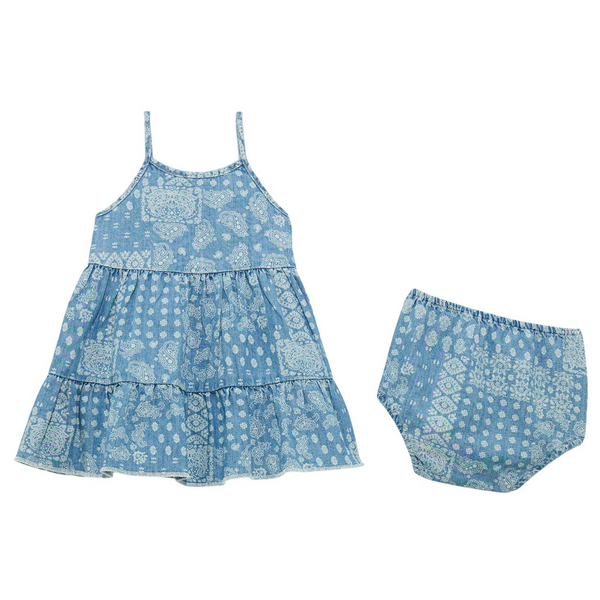 112365076 Wrangler Baby/Toddler Girl Tiered Dress - Denim