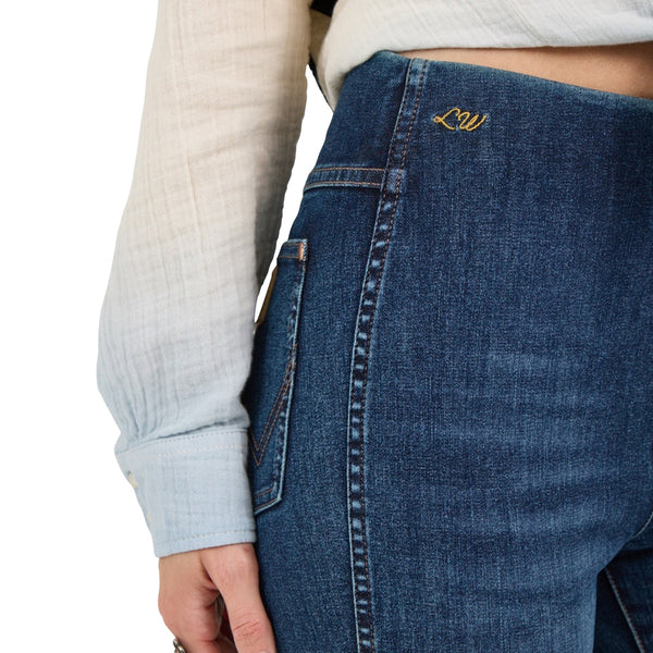 112368250 Wrangler X Lainey Wilson Women's Bell-Bottom Jean - Dark Wash