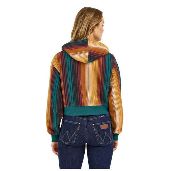 112371645 Wrangler Women's Retro Americana Cropped Hoodie - Multicolor Stripe