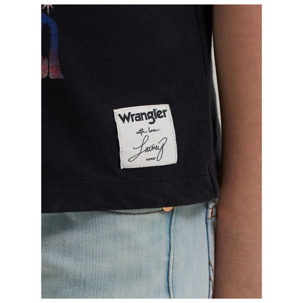 112373690 Girls' Wrangler X Lainey Wilson To the Moon Short Sleeve T-Shirt - Black