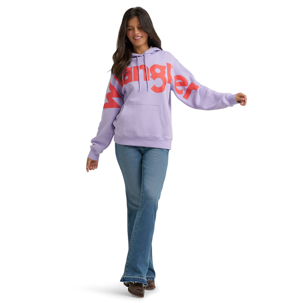 112374817 Wrangler Women's Retro® Punchy Classic Logo Hoodie - Purple