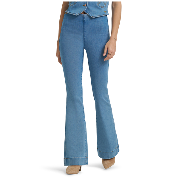 112375596 Wrangler X Lainey Wilson Women's Pull On Flare Jean - Blue