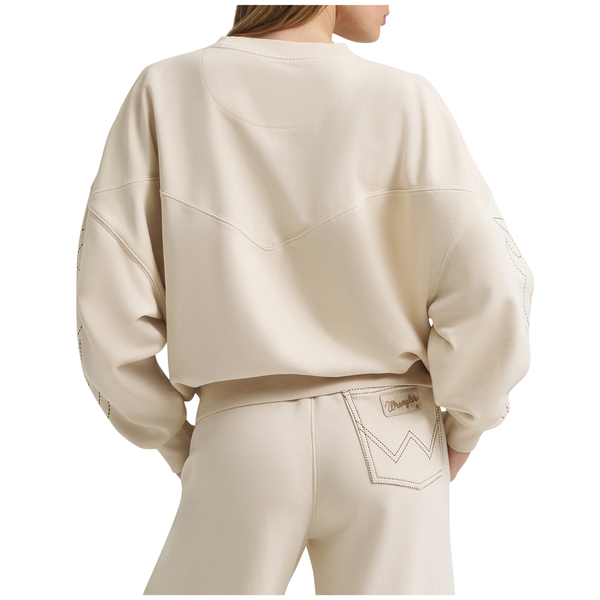 112375627 Wrangler Women's Lainey Wilson Cowboy Sweatshirt - Cream