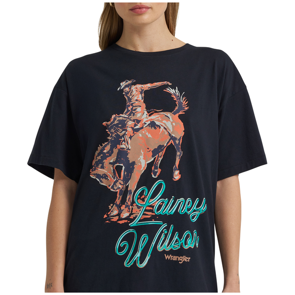 112375645 Wrangler X Lainey Wilson Women's Rider T-Shirt - Black