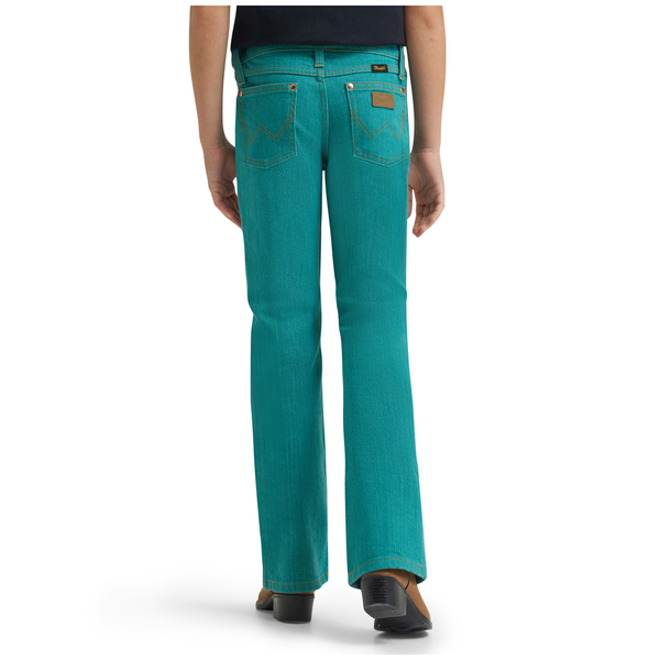 112375653 Wrangler X Lainey Wilson Girls' Boot Hugger Jean - Turquoise