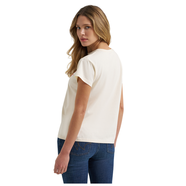 112375864 Wrangler Women's Retro Regular Fit Short Sleeve T-Shirt - Antique White