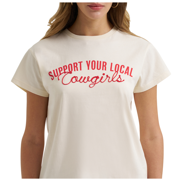 112375864 Wrangler Women's Retro Regular Fit Short Sleeve T-Shirt - Antique White