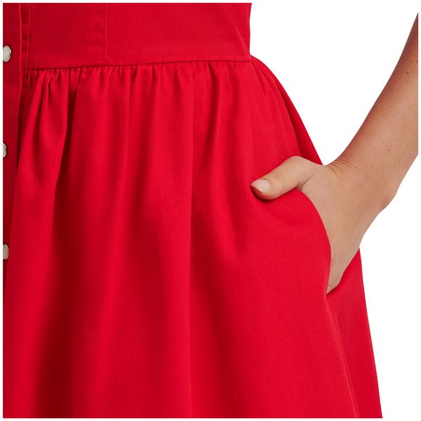 112379499 Wrangler Women's Americana Corset Sleeveless Snap Dress - Bright Red