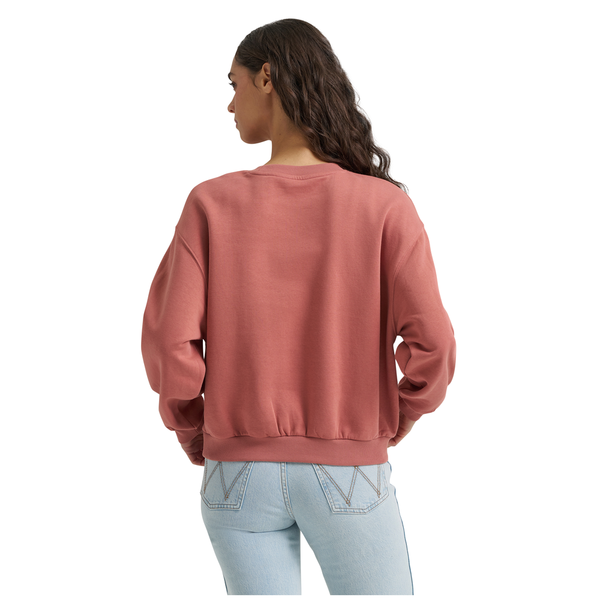 112380254 Wrangler Women's Retro Canyon Oversized Fit Pullover - Withered Rose