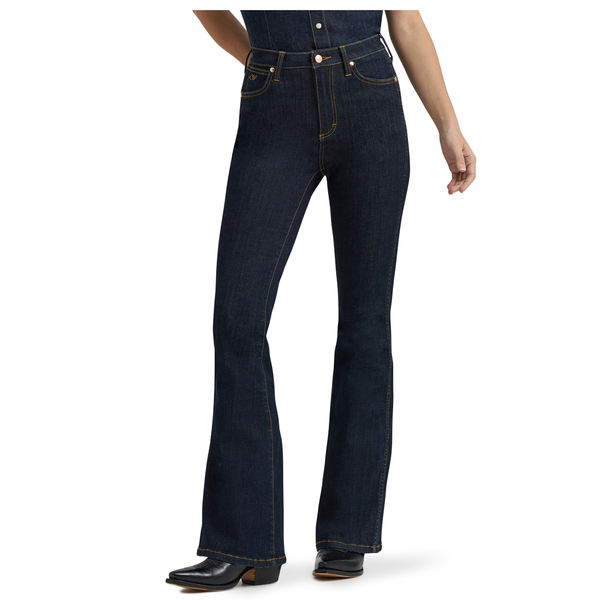 112380510 Wrangler X Lainey Wilson Women's Flare Jeans - Dark Rinse
