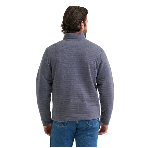 112381929 Wrangler Men's George Strait Knit 1/4 Zip Pullover - Blue