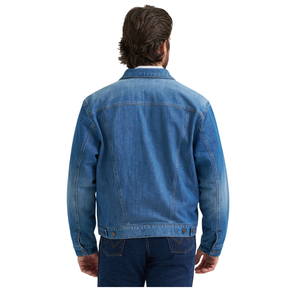 112381946 Wrangler Men's Cowboy Cut Flannel Lined Jacket - Blue Indigo