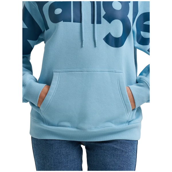 112382543 Wrangler Women's Retro Americana Logo Hoodie - Blue