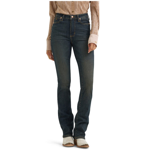 112382916 Wrangler X Lainey Wilson Women's Boot Hugger Studded Jean - Dark Denim