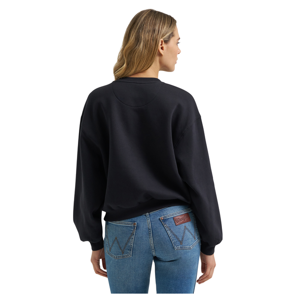 112384028 Wrangler Women's Oversized Fit Canyon Pullover - Black Beauty
