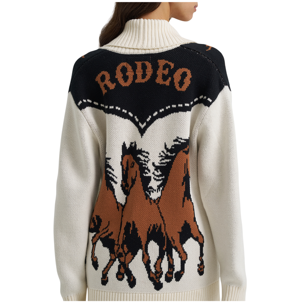 112385332 Wrangler Women's Retro Vintage Sweater Cardigan - White