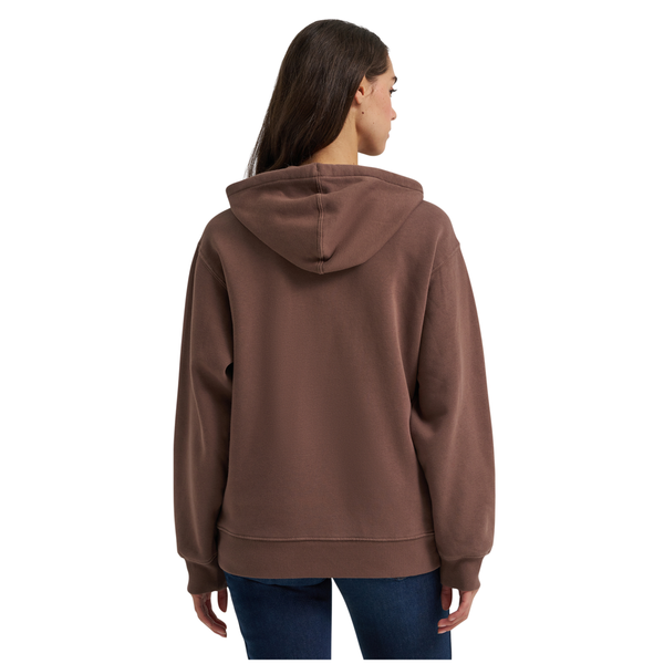 112385387 Wrangler Women's Wide Open Spaces Logo Hoodie - Brown