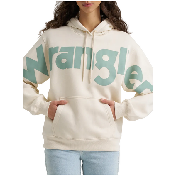 112385431 Wrangler Women's Retro Americana Logo Hoodie - Cream