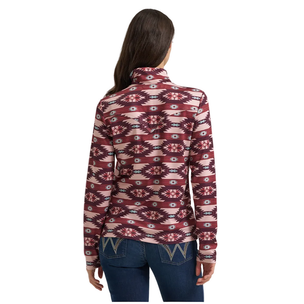 112385444 Wrangler Women's Performance Skye Pullover - Burgundy