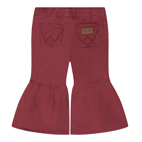 112385572 Wrangler Baby & Toddler Girls Pull Up Flare Jean - Burgundy
