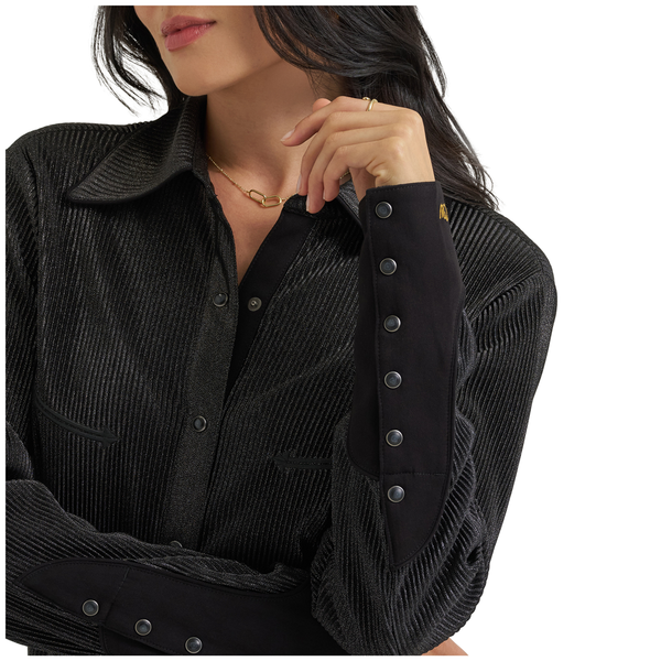 112385576 Wrangler X Lainey Wilson Women's Long Sleeve Shirt - Black
