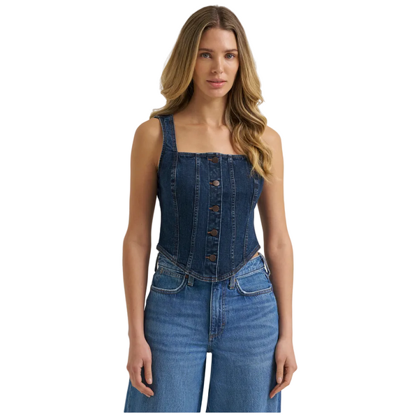 112385709 Wrangler Women's Retro Americana Denim Bustier Vest