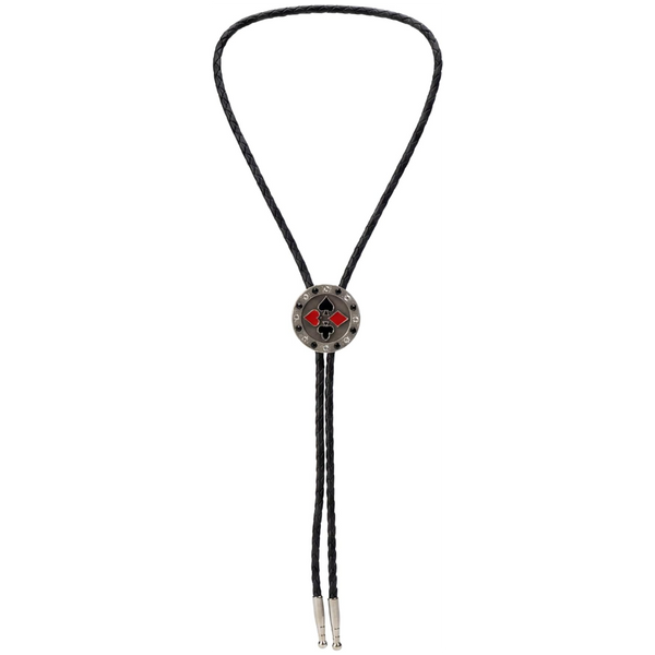 22414 Double S Bolo Tie - Poker Chip