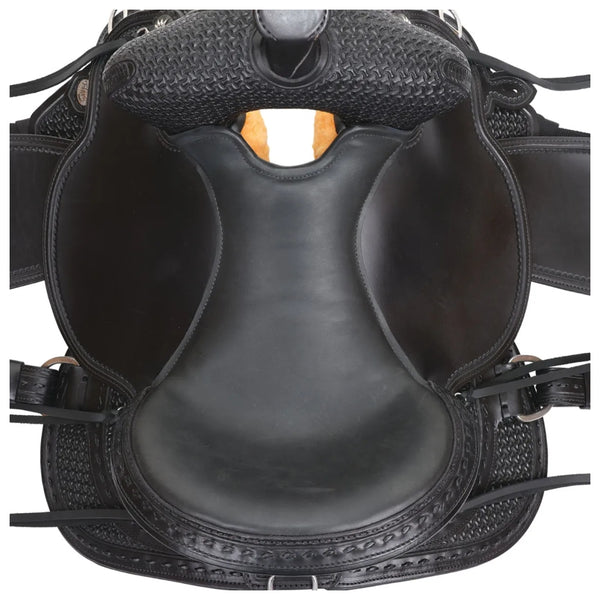 2473-3608-05 Circle Y Dark Rider Black Flex2 Trail Saddle - 16