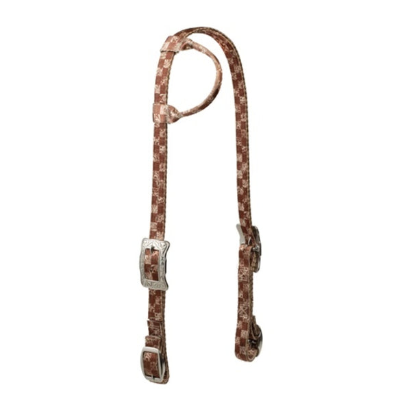 35300-01 Weaver Leather Patterned Polyester Sliding One Ear Headstall