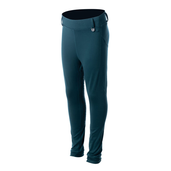 363YVCB-DSGR Horze Dea Kids Winter Thermo Full Seat Tights - Dark Sea Green