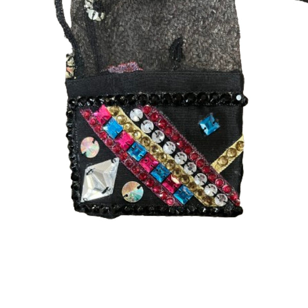 38414 Royal Highness Youth Stretch Taffeta Show Shirt w/ Sheer Sleeves - Black