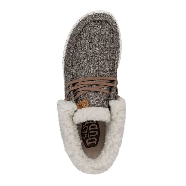 Hey Dude Wendy Fold Stitch Boot Cozy - Walnut with Natural