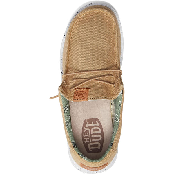 40567-267 Hey Dude Wally Youth Washed Canvas- Walnut