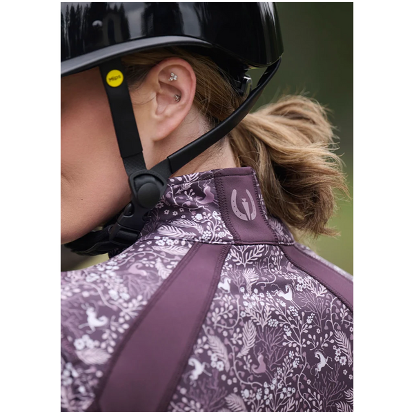 40776 Kerrits Women's Traverse Quarter Zip Fleece Tech Top - Elderberry Fantasy Fillies