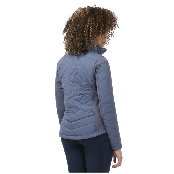 40790 Kerrits Women's Horse Harmony Quilted Jacket - Dusty Blue