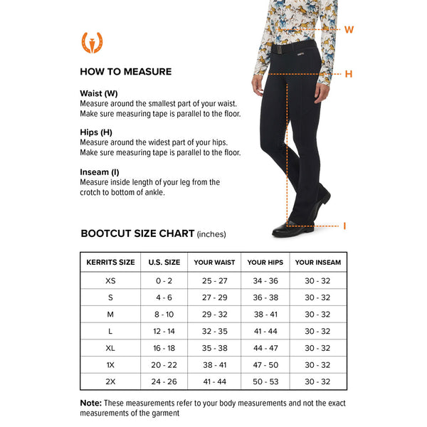 50446 Kerrits Women's Coolcore Silicone Full Leg Bootcut Riding Tight - Black