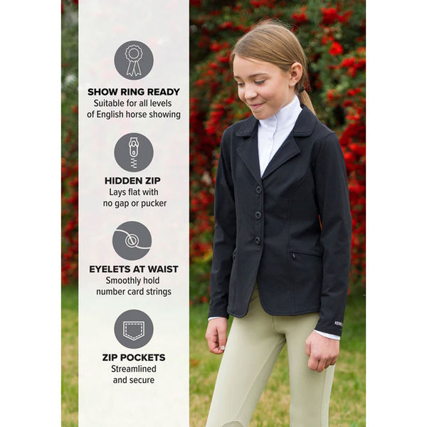 60471 Kerrits Kids Stretch Competitor Show Coat - Black