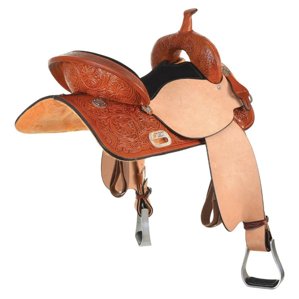 6221-2406-05 High Horse Proven Mansfield Barrel Saddle 14 Inch Wide Tree Antique