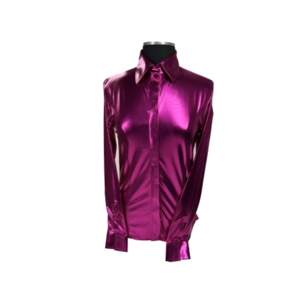 38434 Royal Highness Girl's Youth Foil Fabric Show Shirt - Pink