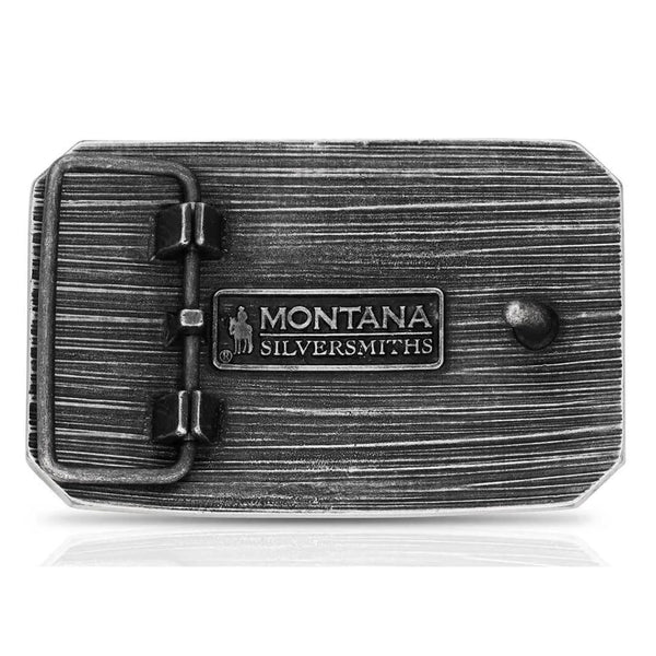 A1055S Montana Silversmiths Westward Way Attitude Belt Buckle