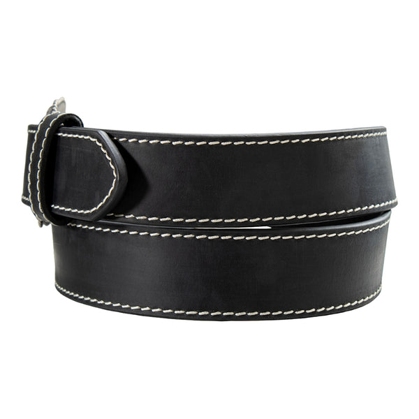A1523401 Ariat Women's Heavy Stitched Edge Leather Belt - Black