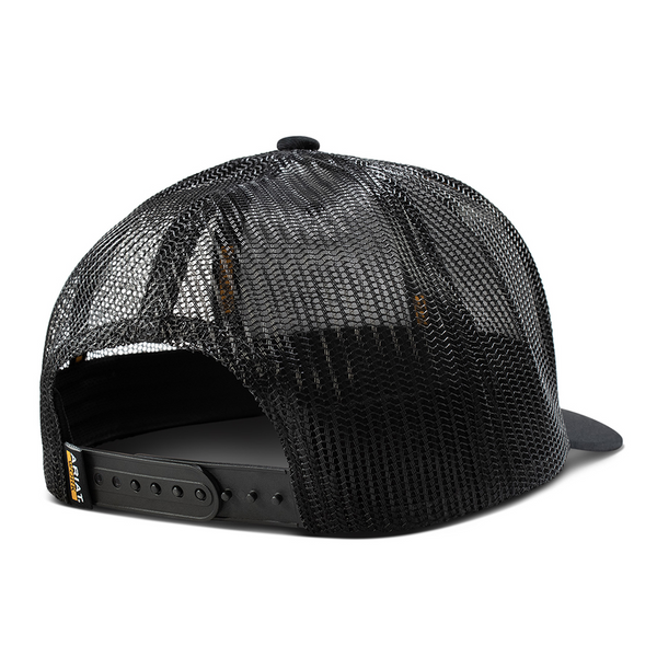 A290001801 Ariat Work Hard Live Free Patch Cap - Black