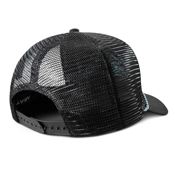 A300093133 Ariat Women's Polyflo Turquoise Boot Stitch Ball Cap - Black