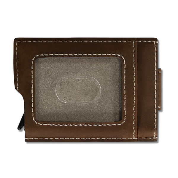A3403444 Ariat Men's Work Utility Style Diamond Plate Embossed Wallet - Medium Brown