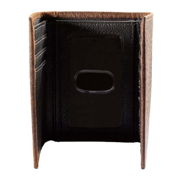 A3563402 Ariat Men's Trifold Bug Stitch Wallet - Brown