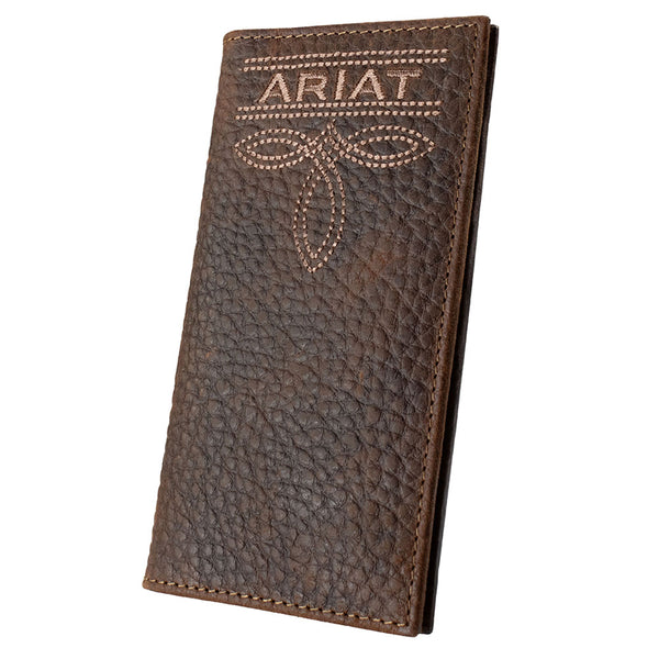 A3563402 Ariat Men's Trifold Bug Stitch Wallet - Brown