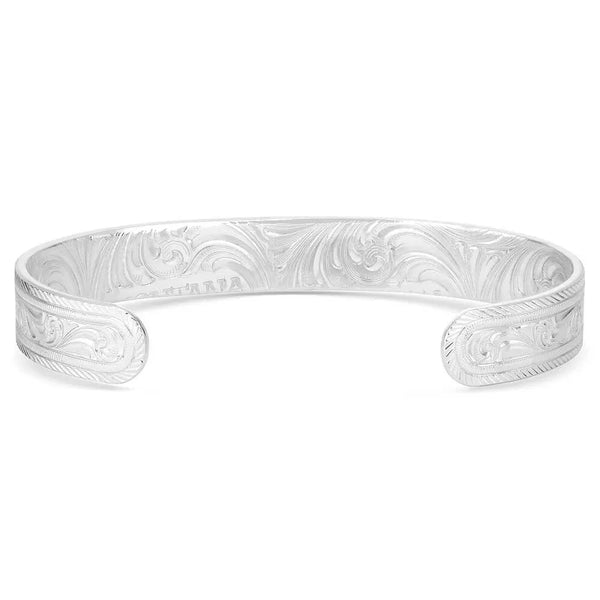 BC6063 Montana Silversmiths Thin Fully Engraved Cuff Bracelet