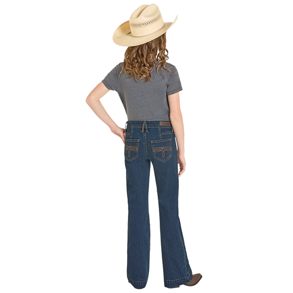 BG5MD08625 Rock & Roll Girls' Bootcut Jeans - Dark Wash