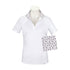 BRJ850F RJ Classics Childrens Brynn Short Sleeve Show Shirt - White with Dogs