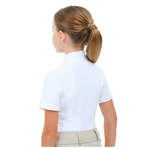 BRJ850MM RJ Classics Children's Brynn Short Sleeve English Show Shirt - White with Ride On